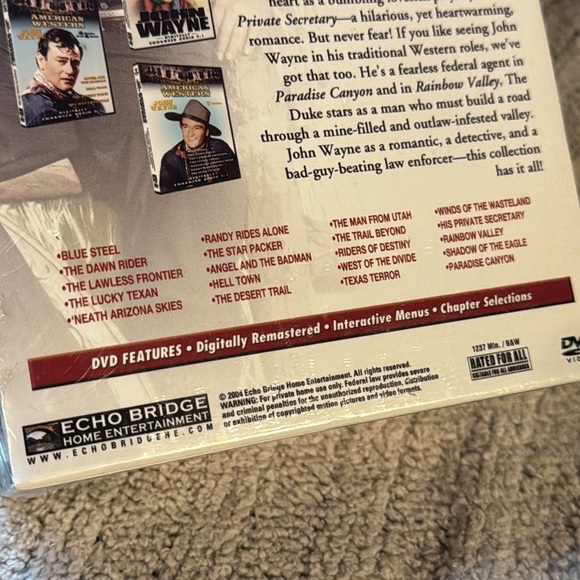 John Wayne 4 DVD Set 20 Movies over 20 Hours!  See Pics for Titles- Rare Find! - Picture 5 of 12